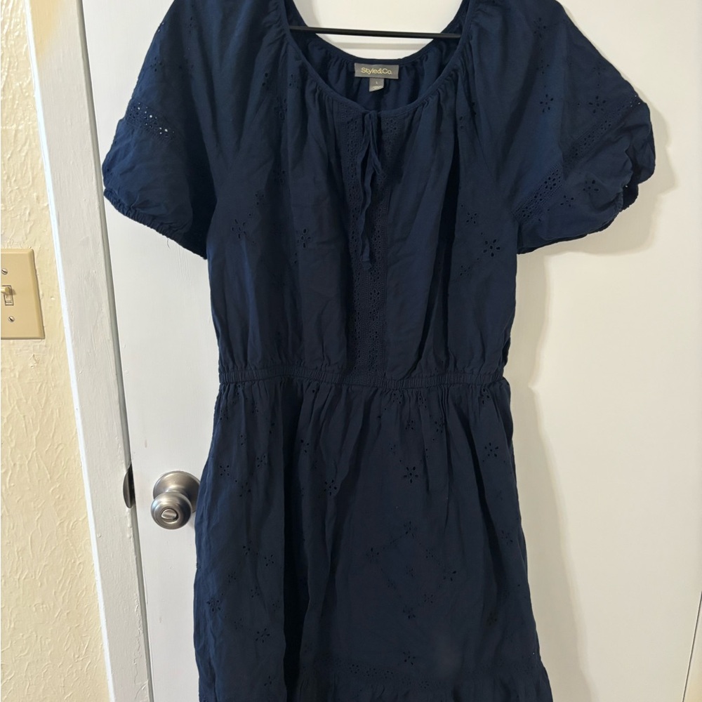 Style & Co. Navy Midi Dress